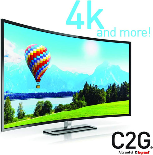 C2G Legrand Mini HDMI to HDMI Ethernet Cable, 4k High Speed, Black, 6 ft, 1 Count
