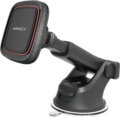 APPS2Car Magnetic Phone Mount for Car - Dashboard & Windshield Holder with Telescopic Arm, 6 Strong Magnets