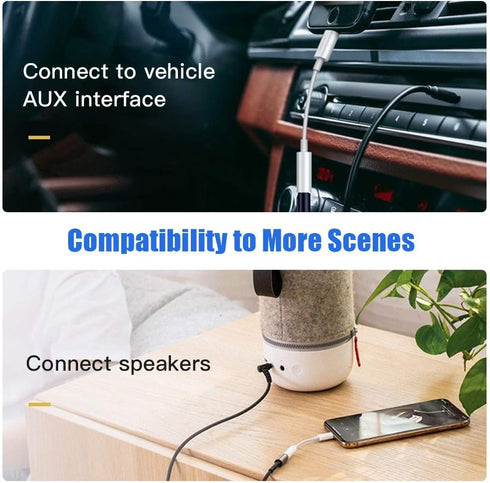 Apple MFi Certified 2 Pack Lightning to 3.5 mm Headphone Jack Adapter for iPhone 14/13/12/11/XR/XS/8/7/iPad.