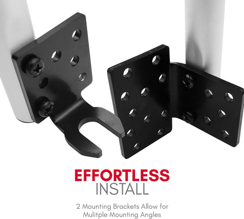 Macally Car Seat Rail Mount, Adjustable Gooseneck Tablet and Phone Holder for Vehicles