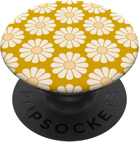Mustard Yellow Daisy Floral Flower Design PopSockets Swappable PopGrip