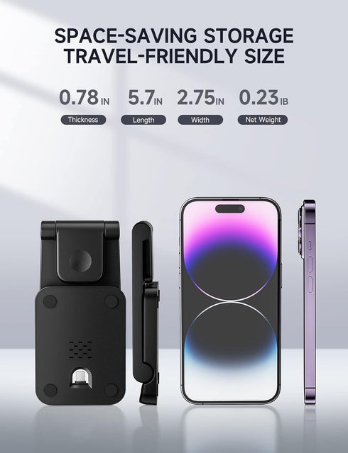 3 in 1 Charging Station with 18W Wall Adapter, Portable Foldable Charger Stand for Multiple Devices