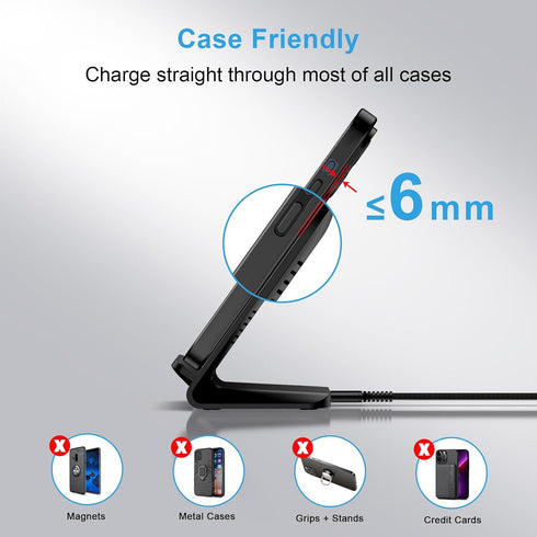 Pixel 9 Wireless Charger, 15W Fast Charging Stand for Google Pixel 9 Pro XL, Android Wireless Phone Charging & QC