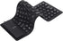 Roll-up Silicone Keyboard, Fully Sealed Silent Soft USB Wired Keyboard, 85 Keys Foldable Waterproof Flexible (Black)