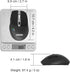 Arteck Wireless Bluetooth Mouse with Nano USB Receiver, Black, Ergonomic Design, 4-Month Battery Life