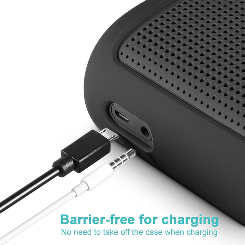 TXEsign Protective Silicone Stand Up Case with Handle for Bose SoundLink Color Bluetooth Speaker II - Dark Gray