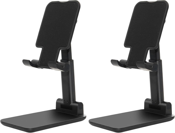 2 Pcs Folding Cell Phone Stand, Fully Adjustable Angle Height Holder for Desk, Portable Desktop Phone Holder