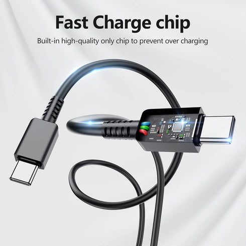 25W USB-C Fast Chargers (2 Pack) & 6ft Cable for Samsung Galaxy S22, S21, S20, Note 20 - Android Phone Charger