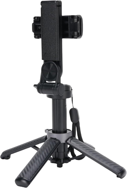 Hosioe Foldable Selfie Stick Tripod with Smart Push Operation, Adjustable Height Selfie Stand for Phones, Polyamide