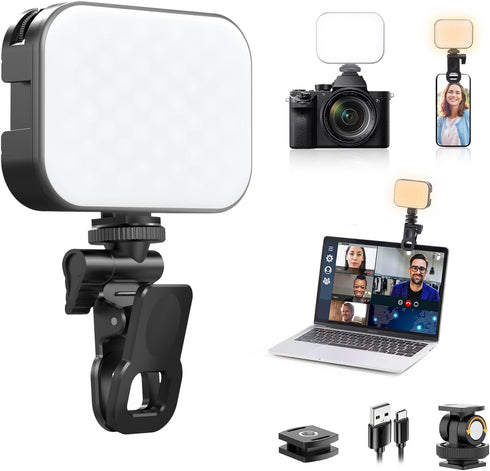 ULANZI VL100X Selfie Light, Clip LED Light Panel for Phone/Laptop/Tablet/Computer, Bi-Color Portable Clip