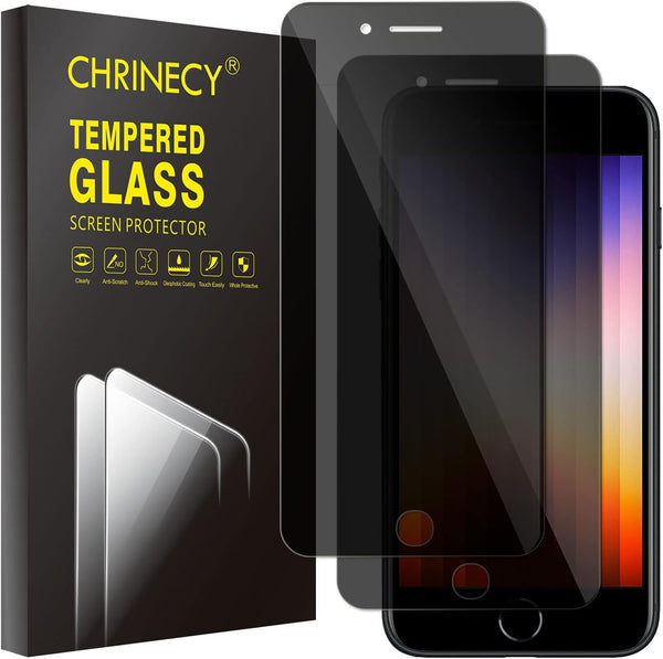 2 Pack Privacy Screen Protector for iPhone 8 Plus/7 Plus/6S Plus, Tempered Glass Film, 9H Hardness, Anti-Scratch
