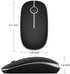 VssoPlor Wireless Mouse, 2.4G Slim Portable Computer Mice with Nano Receiver for Notebook, PC, Laptop (Black and Silver)