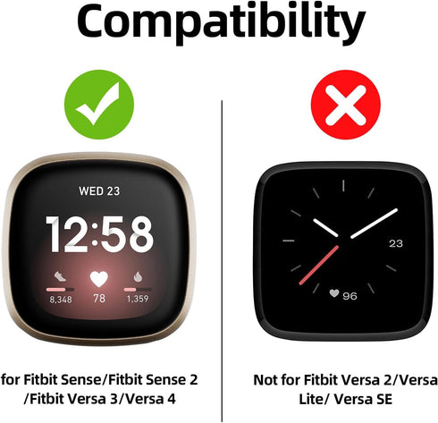 Minyee Compatible with Fitbit Versa 3/Fitbit Sense Band for Women and Men, Slim & Thin Leather Straps Bracelet Wristband for Fitbit Versa 3/ Fitbit Sense Smartwatch (Deep Brown)