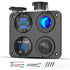12 Volt USB Outlet RV Accessory 12V Marine Switch Panel, Dual PD30W