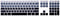 Ombre Grey Silicone Keyboard Skin Cover for iMac Wired USB Full Size Keyboard A1243 (G6 MB110LL/B, MB110LL/A)