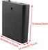 DGZZI 4xAA Battery Box, 4 Slots Black Storage Cases with Cover ON/Off Switch and USB Socket