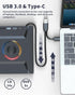 ASHDOL Drive,7 1 3.0 External CD DVD in USB and Type-C Disc Reader Writer Burner Player,Slim and Portable CD DVD +/-RW
