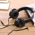 Kids Bulk Headphones with Microphone, 5 Pack for School, 3.5mm Audio Jack, Stereo Sound, OH450, Black