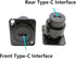 D Type Panel Mount Adapter Coupler, USB Type C 3.1 Female to Female Extension Converter for Data Transmission