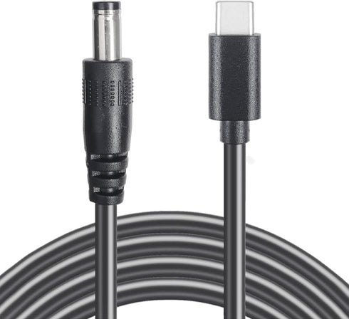 5Ft 12V 3A USB C to 5.5x2.5mm Webcamera Power Cable, 20V DC