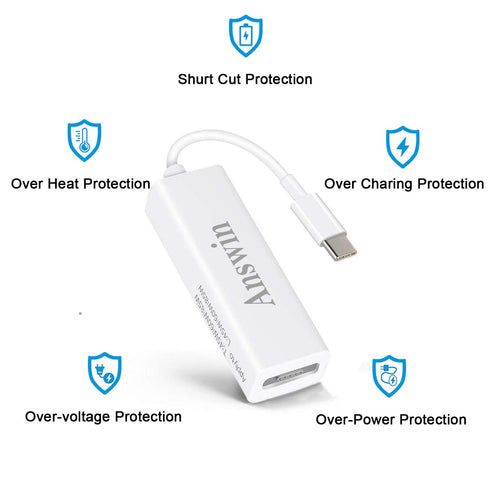 Mag-Safe to USB C Adapter, Compatible with iPhone 15, M1/M2 MacBook, MacBook Air, Pro, iPad with USB Type-C