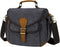 peacechaos Crossbody Shoulder Messenger Bag, Vintage DSLR/SLR/Mirrorless Camera Bag for Canon/Nikon/Sony (Black)