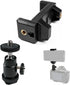 ISHEJS Hot Shoe Phone Mount for Camera, Ball Head Adapter with Phone Clamp