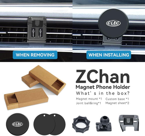 Car Phone Holder for Audi Q3 2019-2024, Strong Magnetic Vent Mount with 360° Adjustable Stand for Smartphones