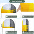 Jnbasdffb 7.2 Abstract Yellow Grey Wedding Arch Cover, Stretchy Spandex Arch Backdrop Stand Covers FT, Simple Oil
