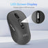 XBG B15pro 5.0/4.0 2.4G Wireless Bluetooth Mouse, Bluetooth & Tri-Mode, Type-C Rechargeable with LED Screen Display