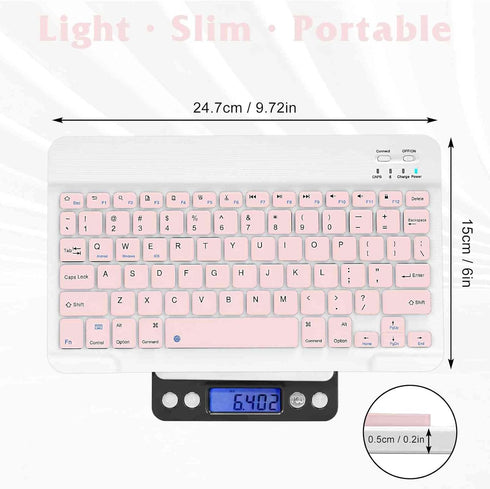 Rechargeable Bluetooth Keyboard and Mouse Combo, Ultra Slim for Amazon Fire HD 10 Plus (2021) and All Bluetooth Enabled