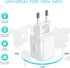 European Travel Plug Adapter Charger for iPhone, Samsung, Android Phone, International Power Adaptor with USB