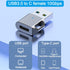 HATMINI 3.1 USB to USB C Adapter USB A to C Adapter Fast Transfer, Zinc Alloy USB to USB C Adapter for MacBook, Ipad