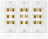 16 Banana Post and 2 RCA Speaker Wall Plate for Home Theater Audio, Compatible with 5 6 7.1/7.2 or 8.1/8.2 Subwoofers