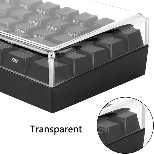 Geekria Premium Acrylic Keyboard Dust Cover for 60% Compact 61 Keys Keyboard Compatible with Razer Huntsman Mini 60% Gaming, RK Royal KLUDGE RK61 Keyboard.