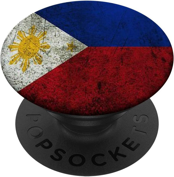 Vintage Philippines Flag Souvenir Gift PopSockets Grip and Stand for Phones and Tablets for Men Women