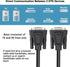 DTech 10ft DB9 to DB9 RS232 Serial Cable Male to Male Null Modem Cord for Computer Data Communication (Black)