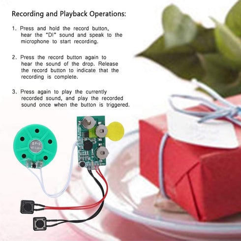 FOSA 4 Minutes DIY Greeting Card Chip Music Sound Voice Recording Module Device Chip Recordable Sound Chip