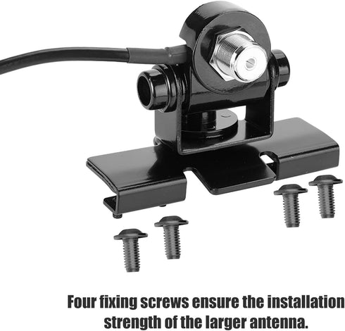 VGEBY 360 Car Antenna Mount Bracket, Degree Adjusting Angle Radio Antenna Mount Bas for Mobile Radio Car Clip Mount