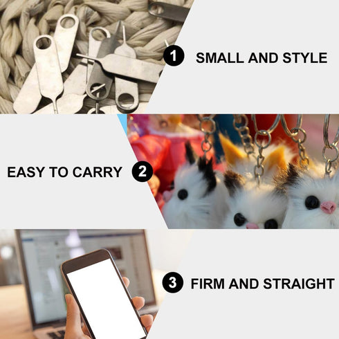 100pcs Set Beaupretty Universal Sim Tray Eject Pin Tool Hard Steel Mobile Phone Sim Card Removal Pins for Smartphones