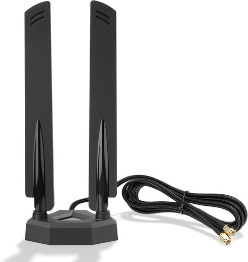 Eightwood WiFi 7 Antenna Tri-Band 6GHz 5GHz 2.4GHz RP-SMA Antenna with Magnetic Base