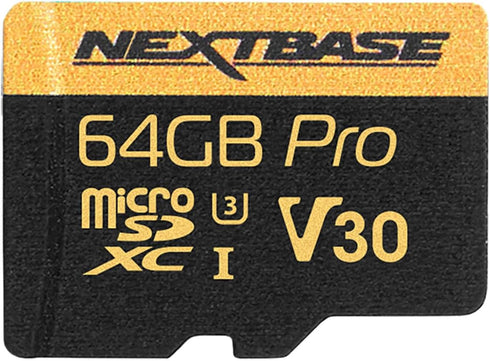 Nextbase 64GB U3 Micro SD Memory Card with Adapter: Compatible with Nextbase in-Car Dash Cams Series 1 and 2