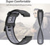 NotoCity Compatible Watch Bands for Forerunner 220, Black Buckle Sport Silicone Strap Replacement (2pcs)