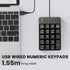 TechGarden 19 Wired Number Pad, USB Numeric Keypad Key Number Keypad Keyboard for Laptop PC Computer Notebook, Big