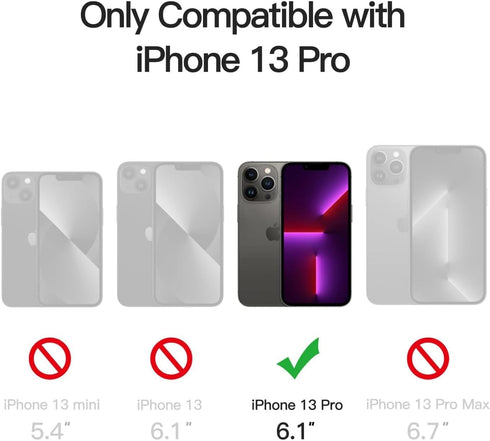 Vooii iPhone 13 Pro Case, Pink Translucent Matte, Shockproof & MagSafe Compatible, Protective Cover for 6.1" iPhone 13