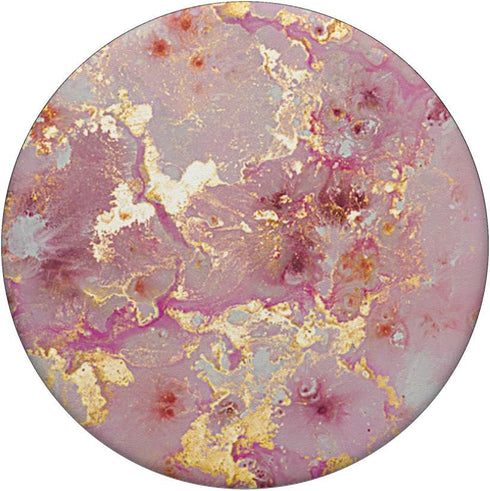 Cute Pink Purple-Gold Natural-Marble Background PopSockets Standard Grip