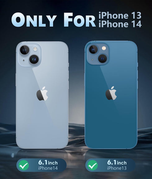 FNTCASE Clear Phone Case for iPhone 14: iPhone 13 Magnetic Military Grade Drop Protection Anti Yellowing Rugged