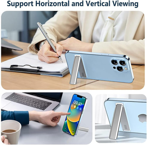 Kinizuxi 2Packs, Cell Phone Kickstand Vertical and Horizontal Aluminum Phone Stand for Desk,Adjustable Phone Holder