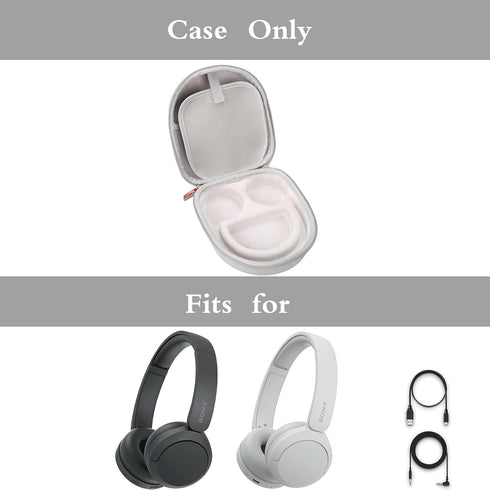 Mchoi Hard Case for Sony WH-CH520/510/JBL Tune 510BT/500BT Headphones, Waterproof Shockproof Travel Case (Gray)