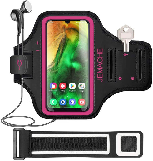 JEMACHE Galaxy A56 A55 A54 Armband, Water Resistant Gym Running Workouts Arm Band for Samsung Galaxy A52 A53 A54 A55